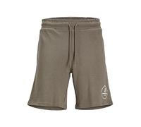 JACK & JONES Jpstswift Sweat Shorts Sn Aut Pantalones Cortos de chándal, Verde Oscuro, L Hombres