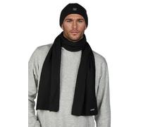 JACK & JONES Juego de gorro y bufanda para hombre, 2 en 1, gorro de invierno, bufanda de invierno, color negro, azul, gris, beige, Negro , Talla única