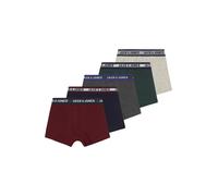 Jack & Jones Jacoliver Trunks Noos Jnr 5 Pack Calzoncillos bóxer, Niños, Gris Claro - Gris - Verde - Rojo - Azul Oscuro, 164