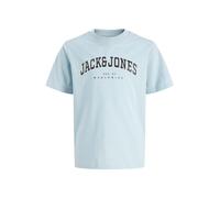 Jack & Jones Junior Camiseta 'JJECALEB' azul pastel / negro / blanco 164 azul pastel / negro / blanco