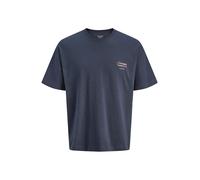 Jack & Jones Junior Camiseta 'JORMONTAUK' aqua / gris oscuro / naranja / blanco 140 aqua / gris oscuro / naranja / blanco