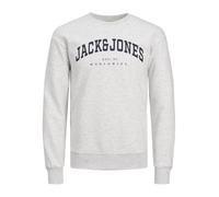 JACK & JONES JUNIOR ECALEB Varsity Sweat Crew Neck SN JNR, Sudadera Niños, White Melange/Fit:Loose,