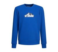 JACK&JONES JUNIOR JCOMOUNTAIN Logo Sweat Crew Neck SN MNI Sudadera, Lapis Blue/Print:Black/Blue Frog/White, 116 para Niños