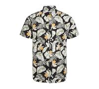 JACK&JONES JUNIOR Jjchill AOP Shirt SS Jnr Camisa, Negro, 152 cm para Niños