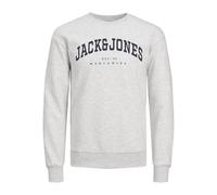 JACK & JONES Junior Jjecaleb Varsity Sweat Crew Neck Sn Mni Sudadera, Blanco Jaspeado/Ajuste: Suelto, 122