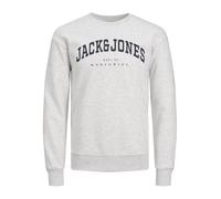 JACK&JONES JUNIOR JJECALEB Varsity Sweat Crew Neck SN MNI, Sudadera Niños, White Melange/Fit:Loose,