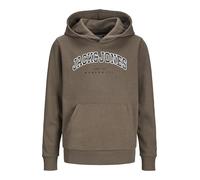 JACK&JONES JUNIOR JJECALEB Varsity Sweat Hood SN JNR, Sudadera con Capucha Niños, Canteen/Fit:Loose,