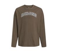 JACK&JONES JUNIOR Jjecaleb Varsity tee LS O-Neck Sn Mni Camiseta de Manga Larga, Canteen/Fit:Loose, 116 cm para Niños