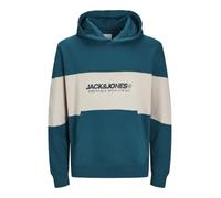 JACK&JONES JUNIOR Jjelegacy Blocking Sweat Hood Jnr Sudadera con Capucha, Azul Oscuro/Detalle: Bloqueo, 152 para Niños