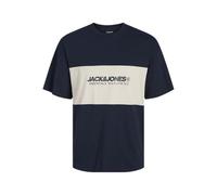 JACK&JONES JUNIOR Jjelegacy Blocking tee SS O-Neck Jnr Camiseta, Chaqueta Azul Marino/Detalle: Bloqueo, 152 para Niños