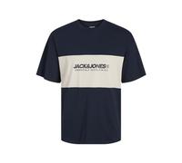 JACK&JONES JUNIOR Jjelegacy Blocking tee SS O-Neck Jnr Camiseta, Chaqueta Azul Marino/Detalle: Bloqueo, 164 cm para Niños