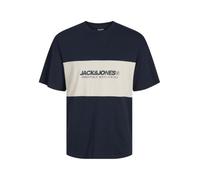 JACK&JONES JUNIOR JJELEGACY Blocking tee SS O-Neck MNI, Camiseta Niños, Navy Blazer/Detail:Blocking,