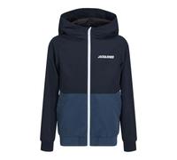 JACK&JONES JUNIOR Jjerush Blocking Hood Bomber Noos Jnr Chaqueta Softshell, Blazer/Detalle: Ensign Azul/Blanco Bloqueo, 140 para Niños