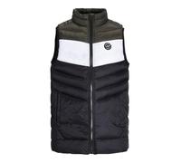 JACK&JONES JUNIOR JJESPRINT - Chaleco cálido para niños (152 cm), color negro, Black/Detail:white/Rosin Blocking, 152 cm