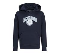 JACK&JONES JUNIOR JJKAM Varsity Branding Sweat Hood JNR Sudadera con Capucha, Sky Captain, 176 para Niños