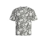 JACK&JONES JUNIOR Jormarbella AOP tee SS Crew Neck Jnr Camiseta, Cloud Dancer/AOP:AOP W Black, 128 para Niños