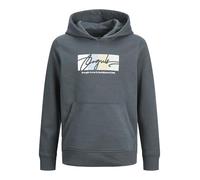 JACK&JONES JUNIOR Jorportland Block Branding-Sudadera H Jnr Capucha, Forest River, 140 cm para Niños