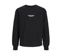 JACK&JONES JUNIOR JORVESTERBRO Sweat Crew Neck BN MNI, Sudadera Niños, Black/Fit:Loose,