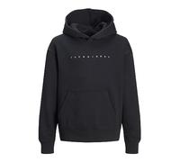Jack & Jones Junior Joven JJESTAR JJ Sweat Hood Noos JNR - Sudadera con Capucha (Talla 128), Color Negro, Negro. Ajuste: Suelto, Tamaño de la Cintura:90 cm