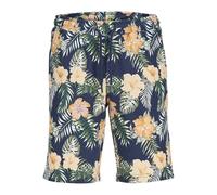 JACK&JONES JUNIOR Jpstchill AOP Jnr - Pantalones Cortos de chándal para niño, Azul Marino, 176