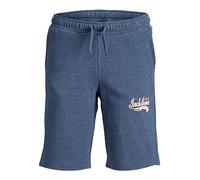 JACK&JONES JUNIOR Jpstlogo Pantalones Cortos de chándal 2 Col Sn GMS Jnr, Azul Marino. Detalles: Melange, 164 cm