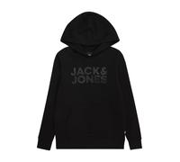 JACK & JONES Sudadera con Capucha Logo Jersey básico, con Bolsillo Canguro JJECORP, Color:Negro-3, Talla:140