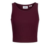 Jack & Jones Jxfallon STR SL Rib Top JRS Noos, Rojo Oscuro, XL