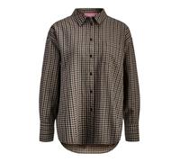 JACK & JONES Jxjamie Camisa de Franela a Cuadros para Mujer, WVN, Color Negro Pizarra, Talla S, Negro Pizarra, S