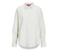 Jack & Jones Jxjamie LS RLX Linen Blend Shirt WVN Sn Blusa para Mujer, Blanco, XL