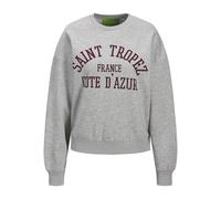 Jack & Jones Jxmerle RLX Short LS Crew SWT Ln, Gris Claro, XL