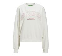 Jack & Jones JXMERLE Spring RLX LS Crew SWT - Pantalones Cortos, Vanilla Ice/Print:San Francisco, M