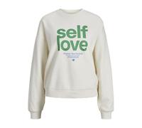 JACK & JONES Jxmimi RLX LS Print Crew Swt, Vanilla Ice, XL para Mujer