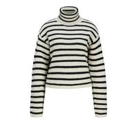 JACK & JONES Jxrosanna Roll Neck Knit Jersey de Punto, Vanilla Ice/Stripes:/Black, L para Mujer