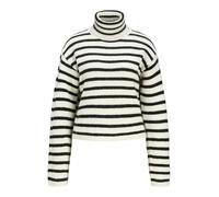 JACK & JONES Jxrosanna Roll Neck Knit Jersey de Punto, Vanilla Ice/Stripes:/Black, L para Mujer