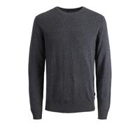 JACK & JONES Knit Crew Neck EEMIL Punto Cuello Redondo , Dark Grey Melange, L de los Hombres