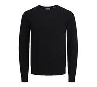 JACK & JONES Knit Crew Neck JJEEMIL Punto Cuello Redondo , Black, XS EU de los Hombres