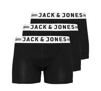 JACK & JONES SENSE TRUNKS 3-PACK Bóxer, Negro, Large (Pack de 3) para Hombre