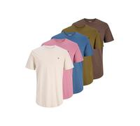 JACK & JONES Male 5er-Pack Einfarbig T-Shirt Jprblabrody tee SS Crew Neck 5Pk MP Noos, Moonbeam, S 5 Hombres
