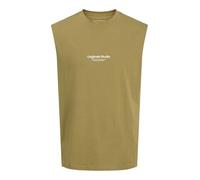 JACK & JONES Male Gedruckt Tanktop Jorvesterbro Sleeveless tee Sn, Cedro, L Hombres