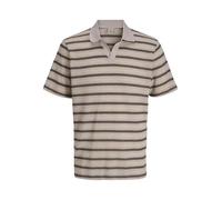 JACK & JONES Male Gestreift Poloshirt Jprbluharry SS Split Neck Polo, Rose Polvo, M Hombres