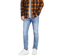 JACK & JONES Male Jjiglenn Jjoriginal Sq 030 Noos Slim Fit Jeans, Azul Mezclilla, 33W / 32L Hombres