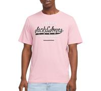 JACK & JONES Male Logo T-Shirt Jjelogo tee SS O-Neck 2 Col Ss25 Sn, Pink Nectar, L Hombres