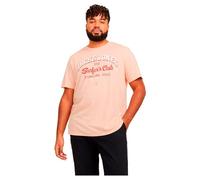 JACK & JONES Jjelogo tee SS O-Neck 2 Col Aw24 S PLS Camiseta, Peach Parfait, 6XL Hombres