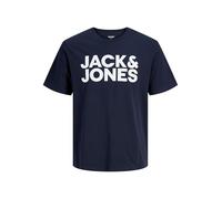JACK & JONES Nos Hombre Jjecorp Logo tee SS Crew Neck Ss19 Noos Camiseta Not Applicable, Azul (Navy Blazer Fit: Slim/Large Print), Medium