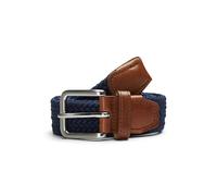 Jack & Jones NOS Jacspring Woven Belt Noos, Cinturón Hombre, Azul (Navy Blazer Navy Blazer), 95 (Talla del fabricante: 80)