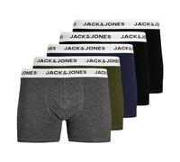 Jack & Jones Pack de 5 Calzoncillos Tipo bóxer para Hombre, Forest Night/Navyblazer/Dgm/Black/Black, S