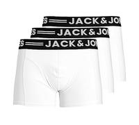 JACK & JONES Pack de 7 Pantalones Cortos Masculinos, Blanco, L