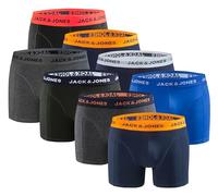 JACK & JONES Pack de 8 calzoncillos tipo bóxer de algodón para hombre, ajustados, cintura elástica, S