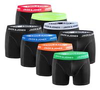 JACK & JONES Pack de 8 calzoncillos tipo bóxer de algodón para hombre, ajustados, cintura elástica, XL
