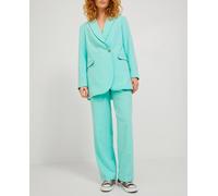 Jack & Jones Pantalón de pinzas de tiro alto de mujer. Turquesa 40-42/31 - Largo: 32 - Largo 32